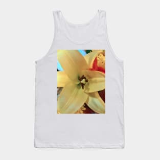 Cream Colored Lily - Autumn Bouquet - Flowers Tank Top